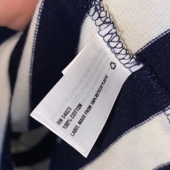 Gap striped dress large NEW‎ navy white contrast hourglass shape - Picture 4 of 4